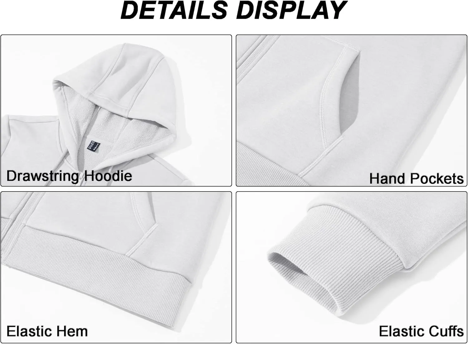 MAGCOMSEN Women's Fleece Lined Zip Up Hoodies Casual Hooded Jacket Workout Full Zip Sweatshirts Pocket Coats