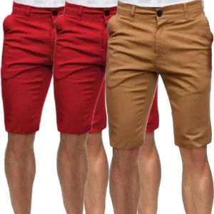 Maiyifu-GJ Men's Modern Stretch Denim Shorts Knee Length Slim Fit Jean Shorts Summer Fashion Short Pants