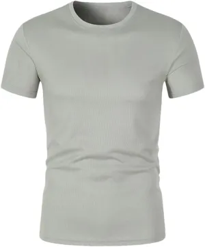 Men Short Sleeve T Shirts Breathable Quick Dry Sport Fitness Casual T Shirt