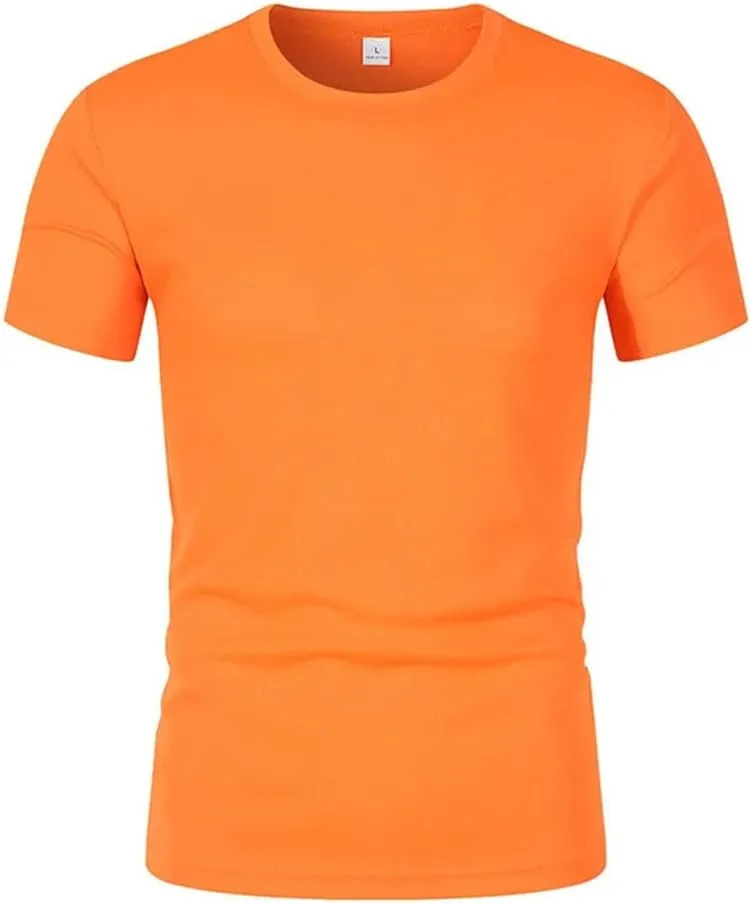 Men Short Sleeve T Shirts Breathable Quick Dry Sport Fitness Casual T Shirt