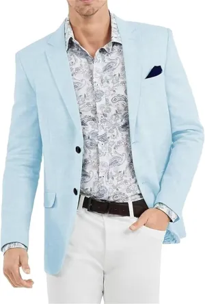 Men Suit Jacket Casual Linen Blazer for Men Wedding Prom Business Summer Suit Blazer Slim Fit Lightweight Sport Coats for Men
