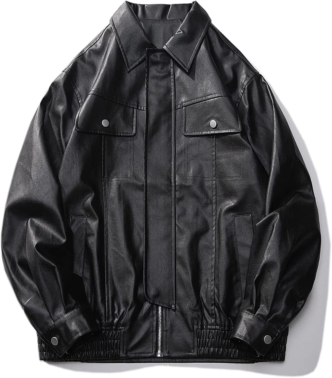 Men's American Retro Pilot Biker Casual Leather Jacket, Spring and Fall