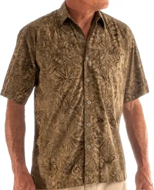 Men's Big and Tall Short Sleeve Tropical Hawaiian Cotton Shirt