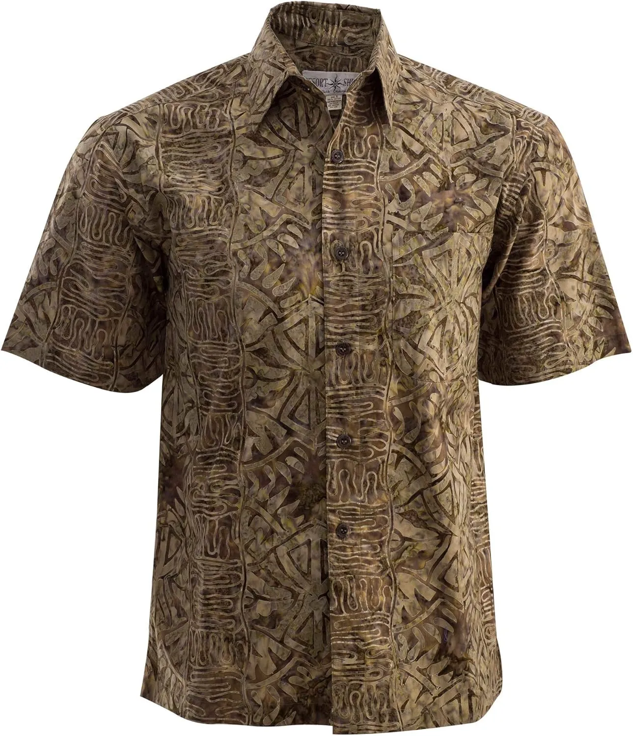Men's Big and Tall Short Sleeve Tropical Hawaiian Cotton Shirt