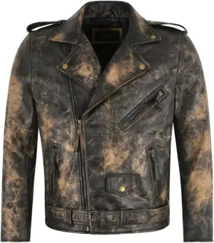 Men's Cafe Racer Jacket-Vintage Retro Biker Leather Jacket-Cafe Racer Motorcycle Jacket