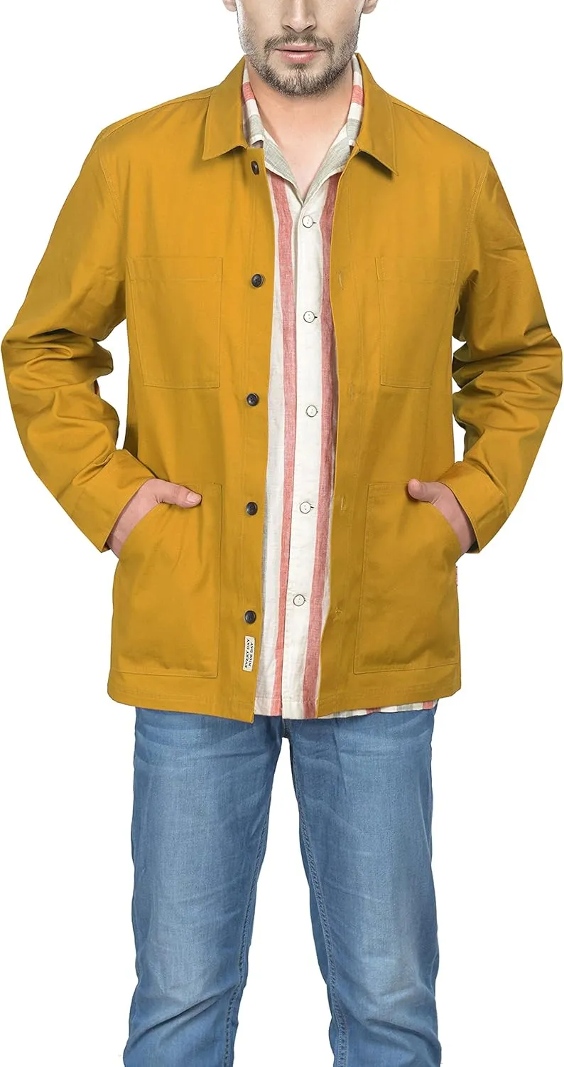 Mens Casual Lightweight Jacket Cotton Overshirts Button Down Shirt Jackets Regular & Big-tall Shacket Jacket