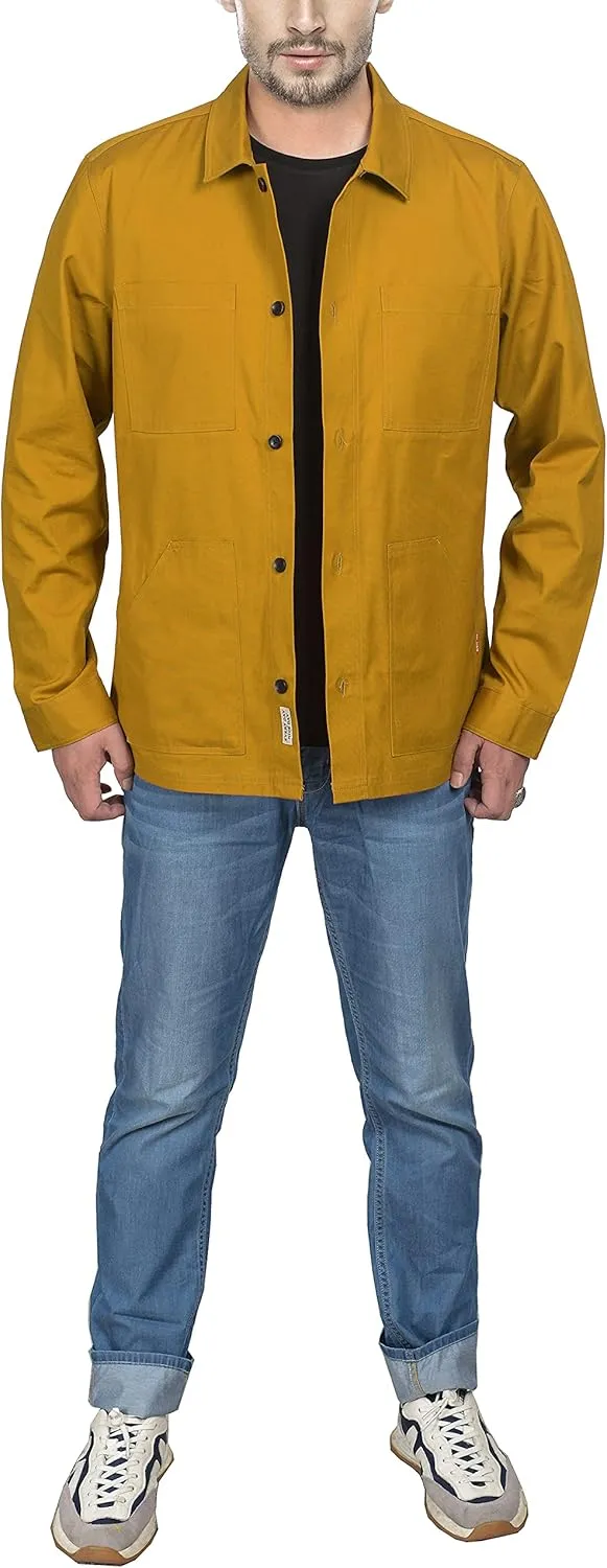 Mens Casual Lightweight Jacket Cotton Overshirts Button Down Shirt Jackets Regular & Big-tall Shacket Jacket