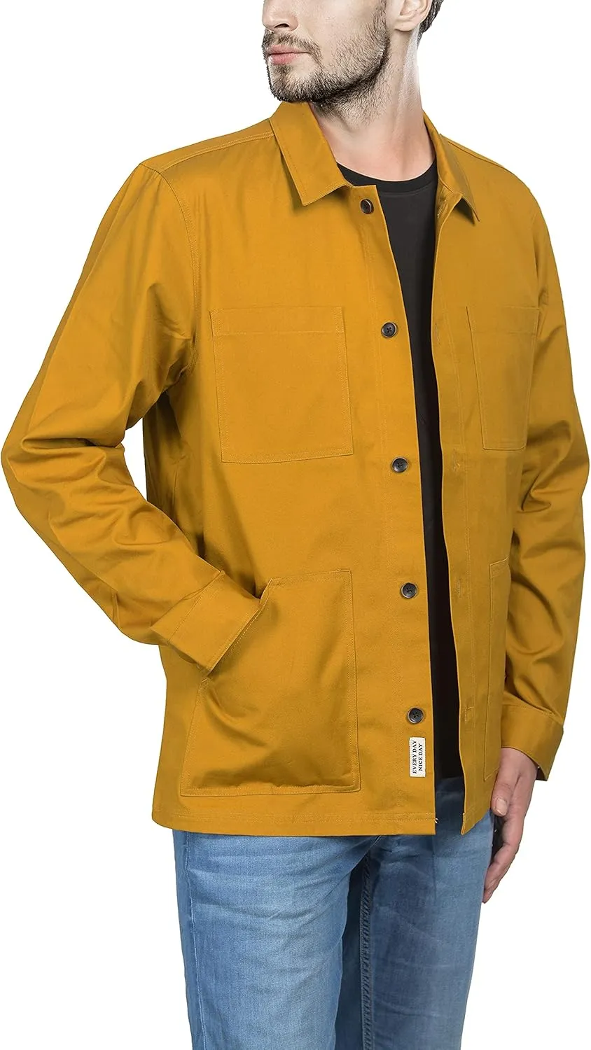 Mens Casual Lightweight Jacket Cotton Overshirts Button Down Shirt Jackets Regular & Big-tall Shacket Jacket