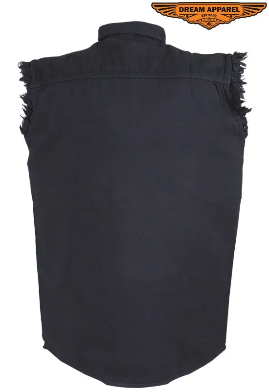 Mens Denim Black Sleeveless