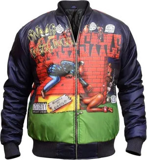 Men's Snoo Dog Jacket DoggyStyle Bomber Jacket Snoop Parachute Bomber Dogg Jacket