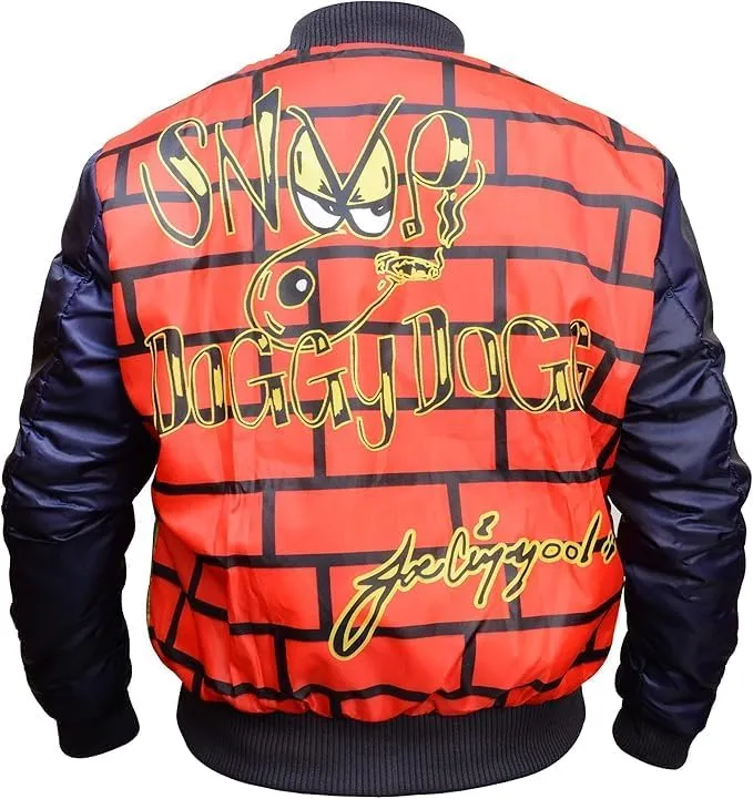 Men's Snoo Dog Jacket DoggyStyle Bomber Jacket Snoop Parachute Bomber Dogg Jacket