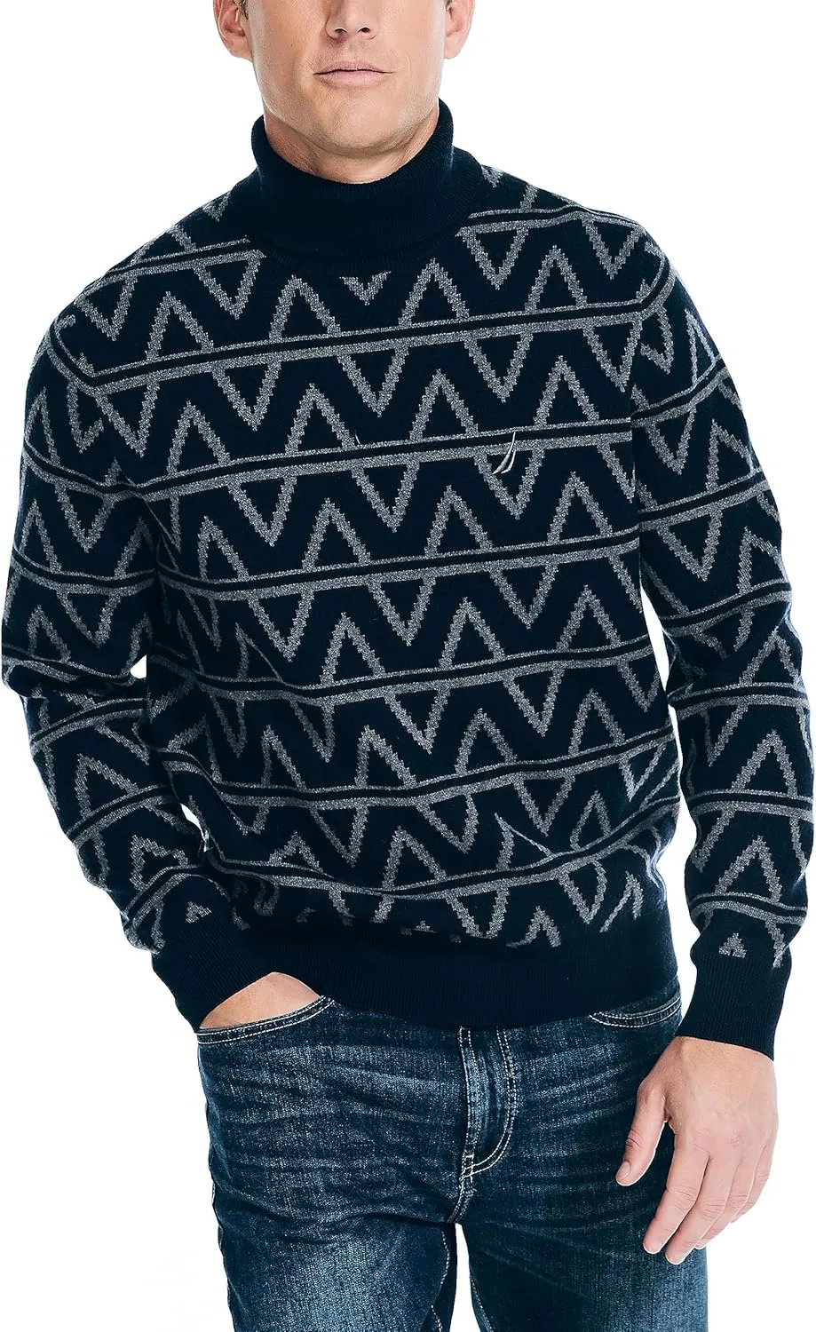 Nautica Men's Sustainably Crafted Turtleneck Sweater