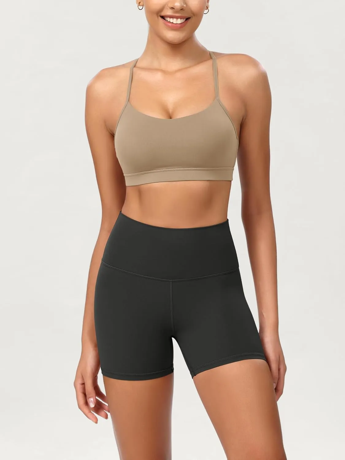 ODODOS 2-Pack Lounge Yoga Shorts for Women- 4" / 6" / 8" /10" High Waist Buttery Soft Biker Shorts