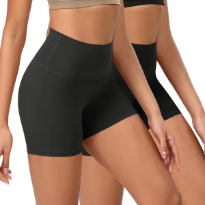 ODODOS 2-Pack Lounge Yoga Shorts for Women- 4" / 6" / 8" /10" High Waist Buttery Soft Biker Shorts