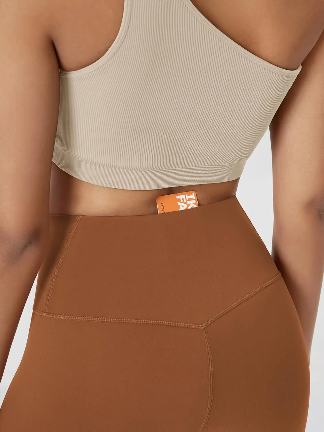 ODODOS Cloud Feeling Crossover Yoga Shorts with Back Pocket for Women, 6" / 8 V High Wasit Lounge Biker Shorts