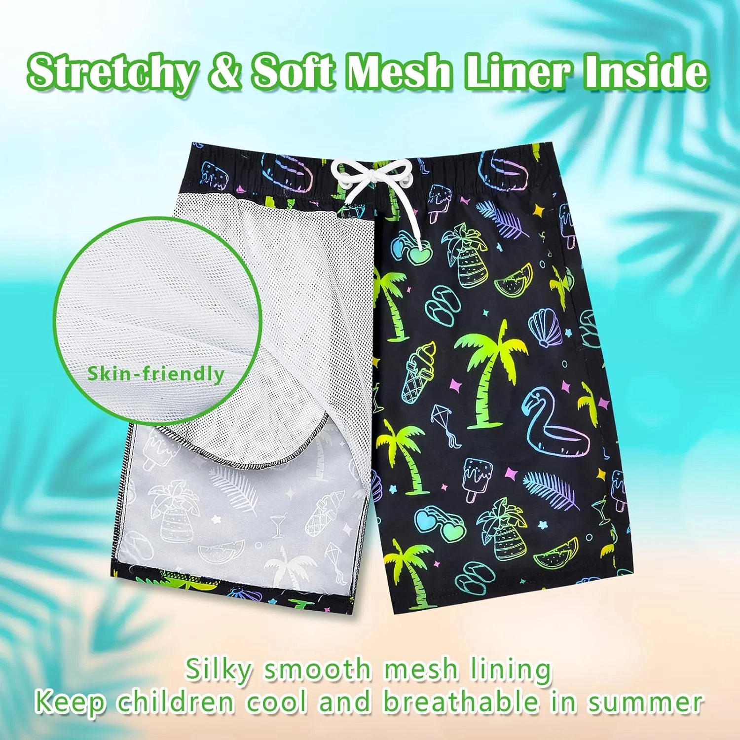 OlyPegic Boys Swim Trunks Swim Shorts Quick Dry Boys Bathing Suit Swimsuit Swimwear Toddler Kids Beach Board Shorts Youth