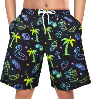 OlyPegic Boys Swim Trunks Swim Shorts Quick Dry Boys Bathing Suit Swimsuit Swimwear Toddler Kids Beach Board Shorts Youth