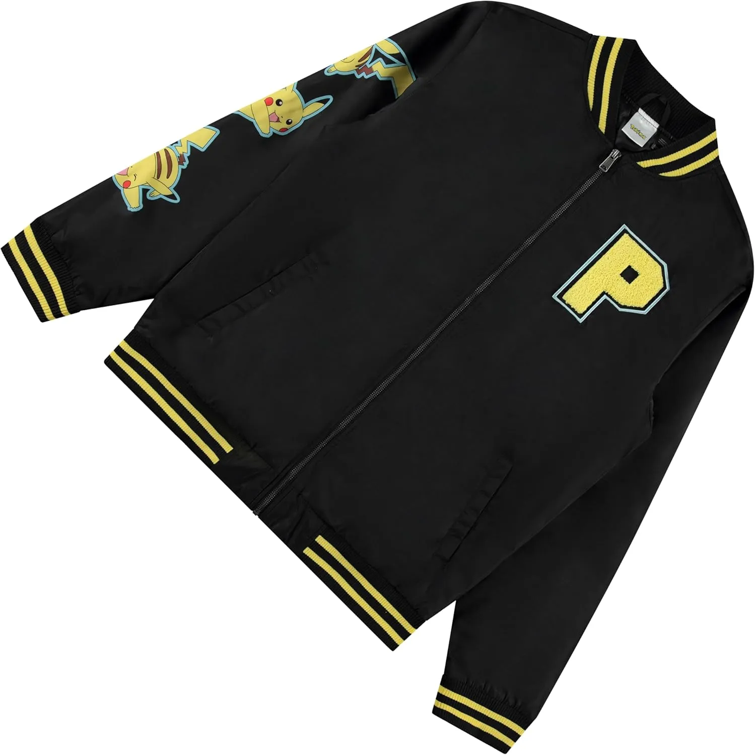 Pokemon Varsity Bomber Jacket for Men - Classic Mens Varsity Jackets - Jackets for Men Made with Soft Polyester Fabric