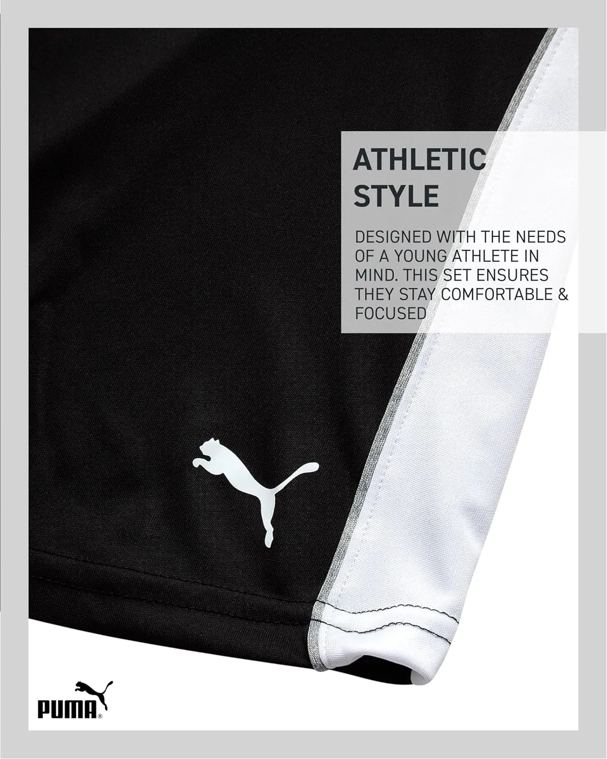 PUMA Boys' Active Shorts Set - 3 Piece Performance T-Shirt, Dry Fit Tank Top, and Gym Shorts - Activewear Set for Boys (4-16)