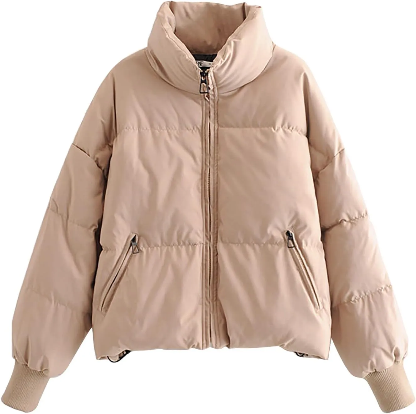 Quilted Puffer Coat Windbreaker Jackets for Women Thicken Fleece Jacket Padded Jacket Winter Coat 2024 Fashion Zip Up