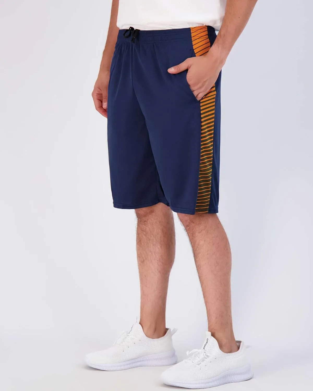 Real Essentials 5 Pack: Men's Mesh Athletic Basketball Shorts Quick Dry Activewear with Pockets