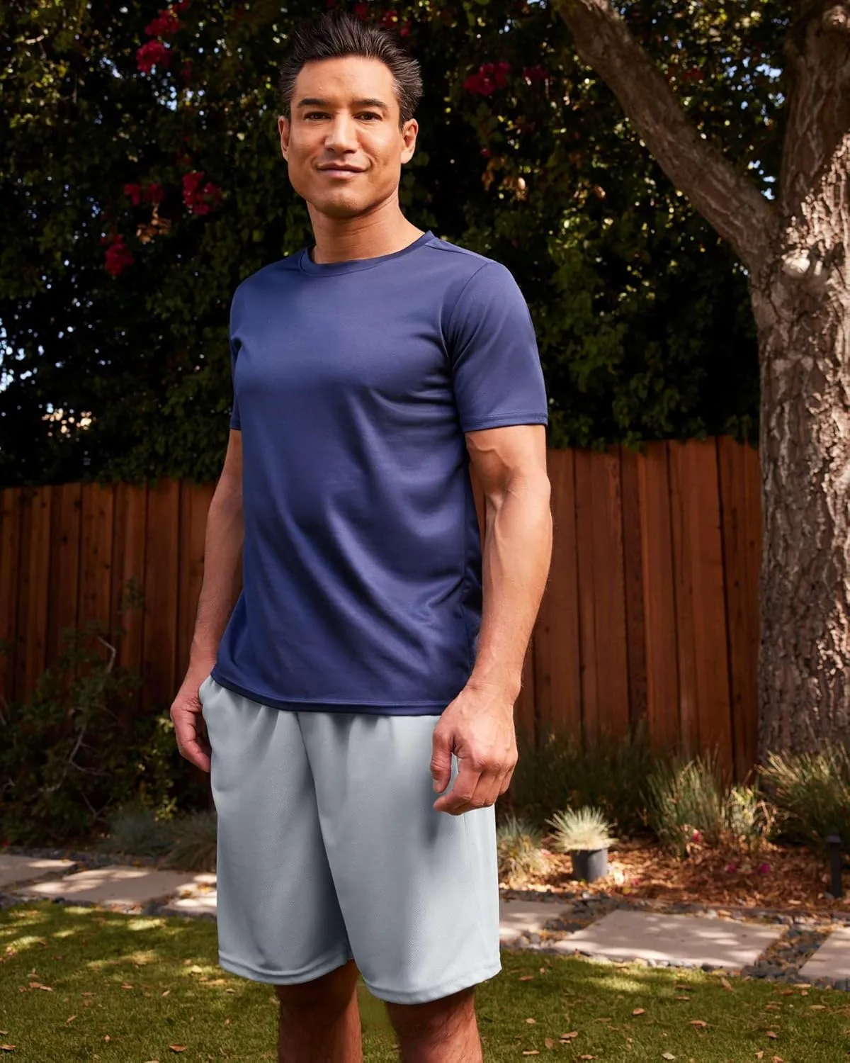 Real Essentials 5 Pack: Men's Mesh Athletic Basketball Shorts Quick Dry Activewear with Pockets