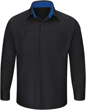 Red Kap Men's Long Sleeve Performance Plus Shop Shirt with Oilblok Technology