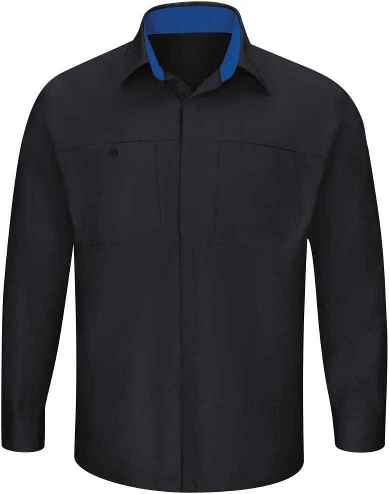 Red Kap Men's Long Sleeve Performance Plus Shop Shirt with Oilblok Technology