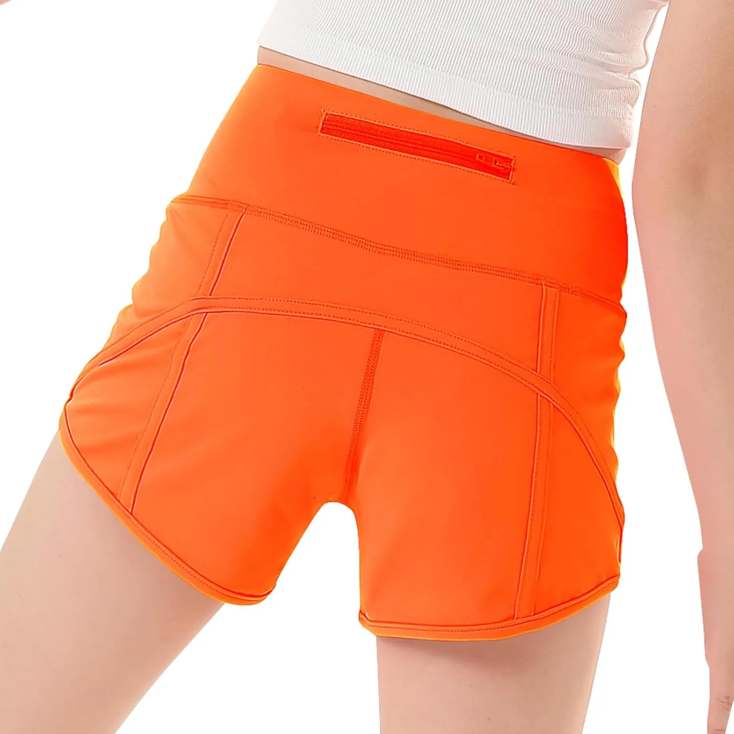 RISSCAN Girls Athletic Running Shorts Teen Girls with Back Zip Pocket Workout Quick Dry Lightweight Active Short for Kids