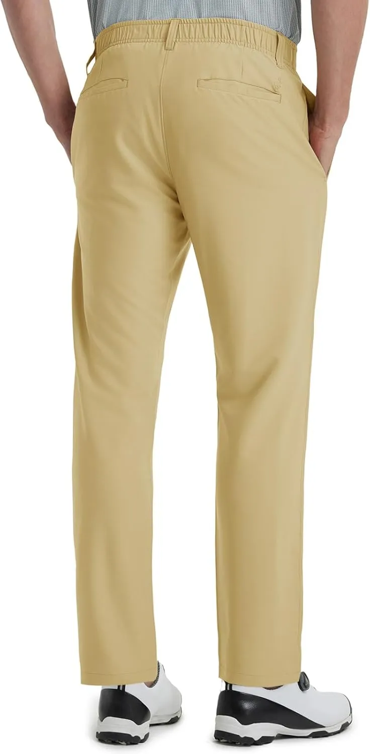 Rouen Golf Pants Men Lightweight Quick Dry - 30"/32"/34" Stretch Water-Resistant Casual Flat Front Mens Dress Pants Pockets