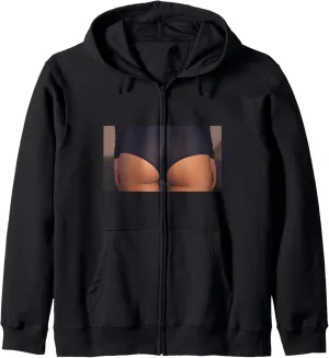 Sexy T-Shirt Motif, Butt in Hot Pants Erotic Mobile Phone Case Zip Hoodie