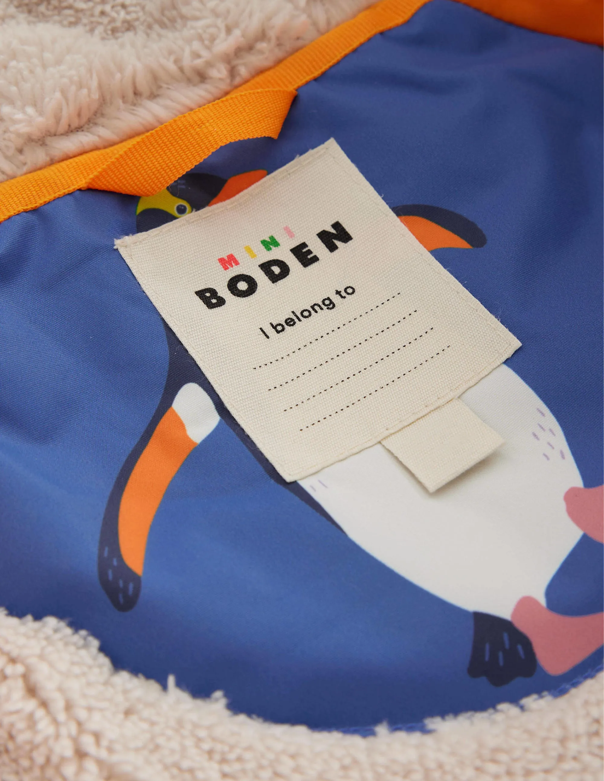 Sherpa Lined Anorak-Penguin Print
