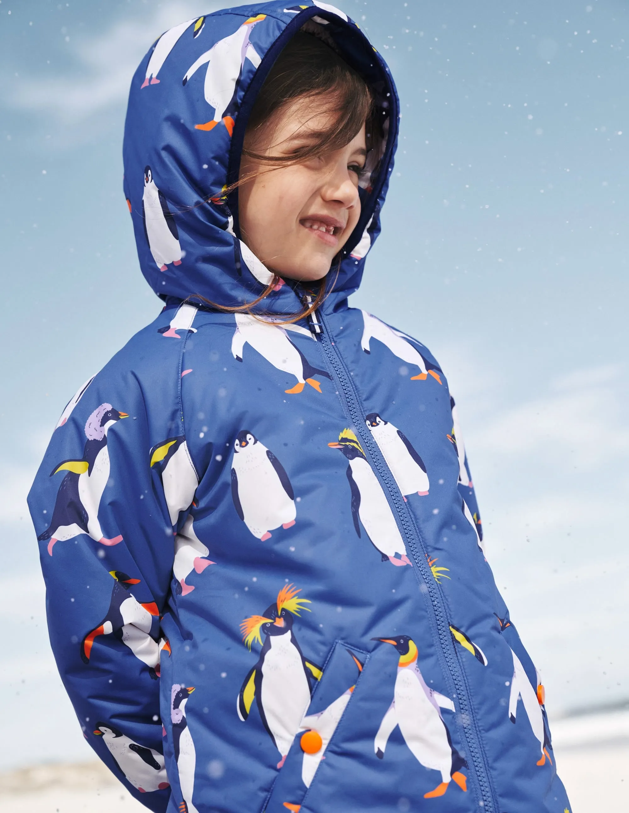 Sherpa Lined Anorak-Penguin Print