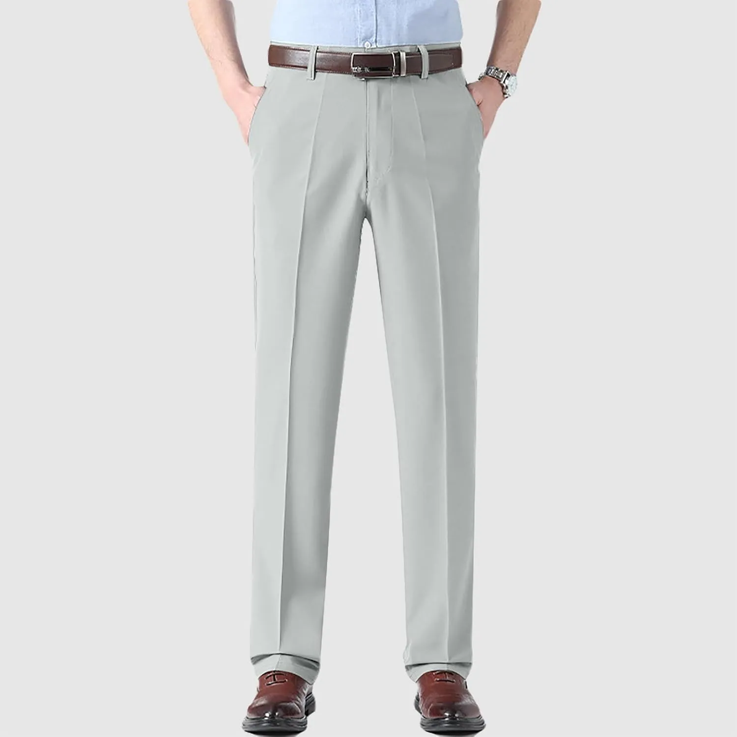 Silamone Timeless Stretch Pants, Timelessflex - Men's High Stretch Straight Fit Pants, Calormas Mens