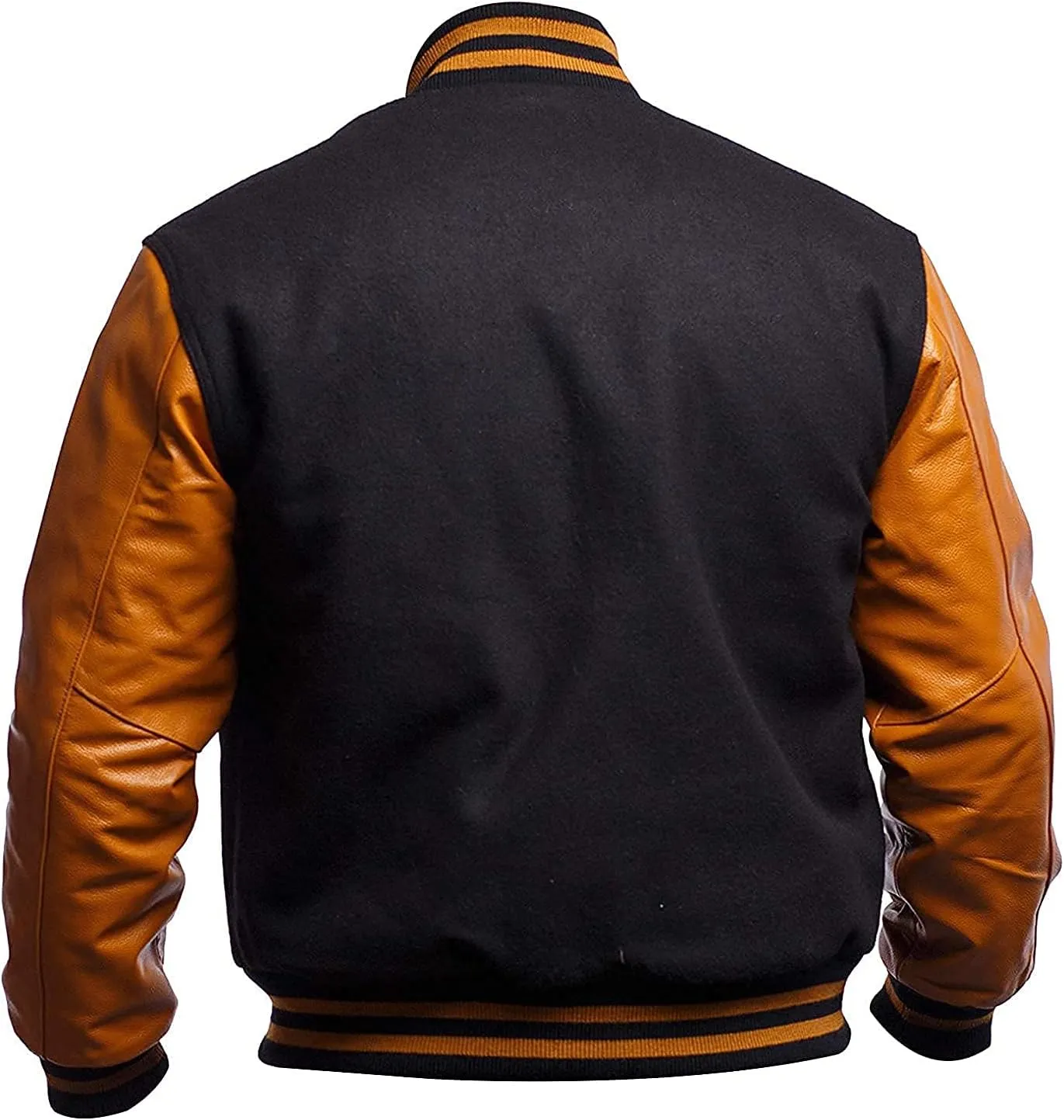 SpazeUp Letterman Jacket Men College Baseball Bomber Jacket | Wool   Faux Leather Letterman Jacket Men