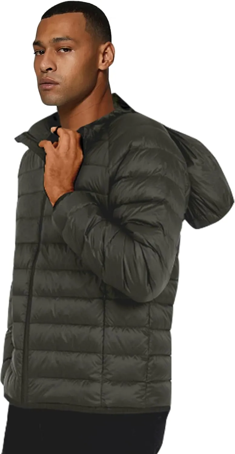 SURF CUZ Men's Puffer Jacket Lightweight Water-Resistant Winter Coat Windproof Packable Down Jacket Womens Warm Puffy Jacket