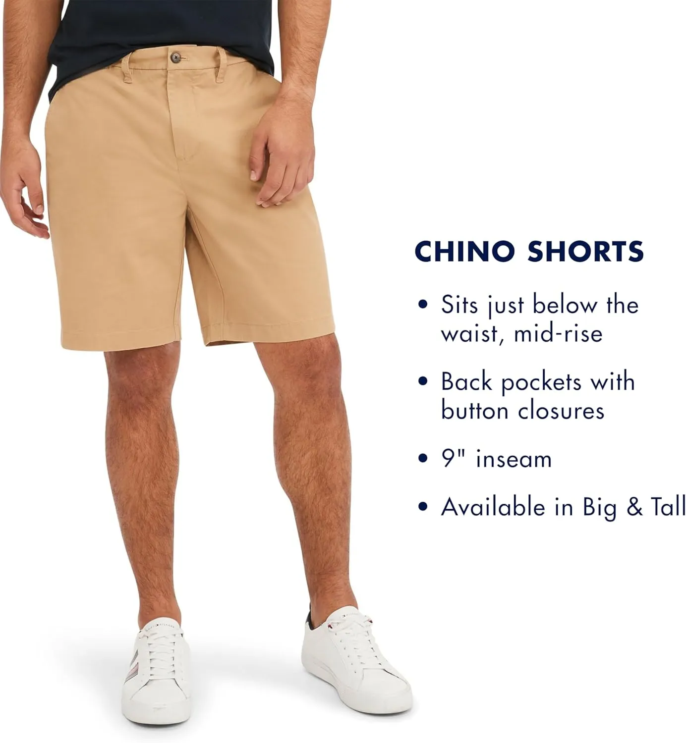 Tommy Hilfiger Men's Casual Stretch 9 Inseam Chino Shorts