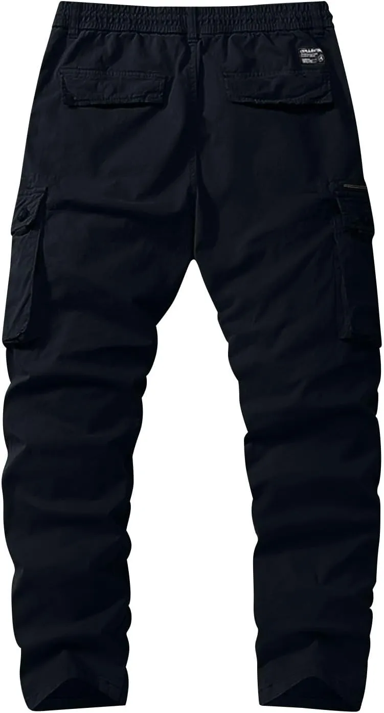 Travel Cargo Pants for Men, Summer Utility Fit Trendy Outdoor Mens Work Pants