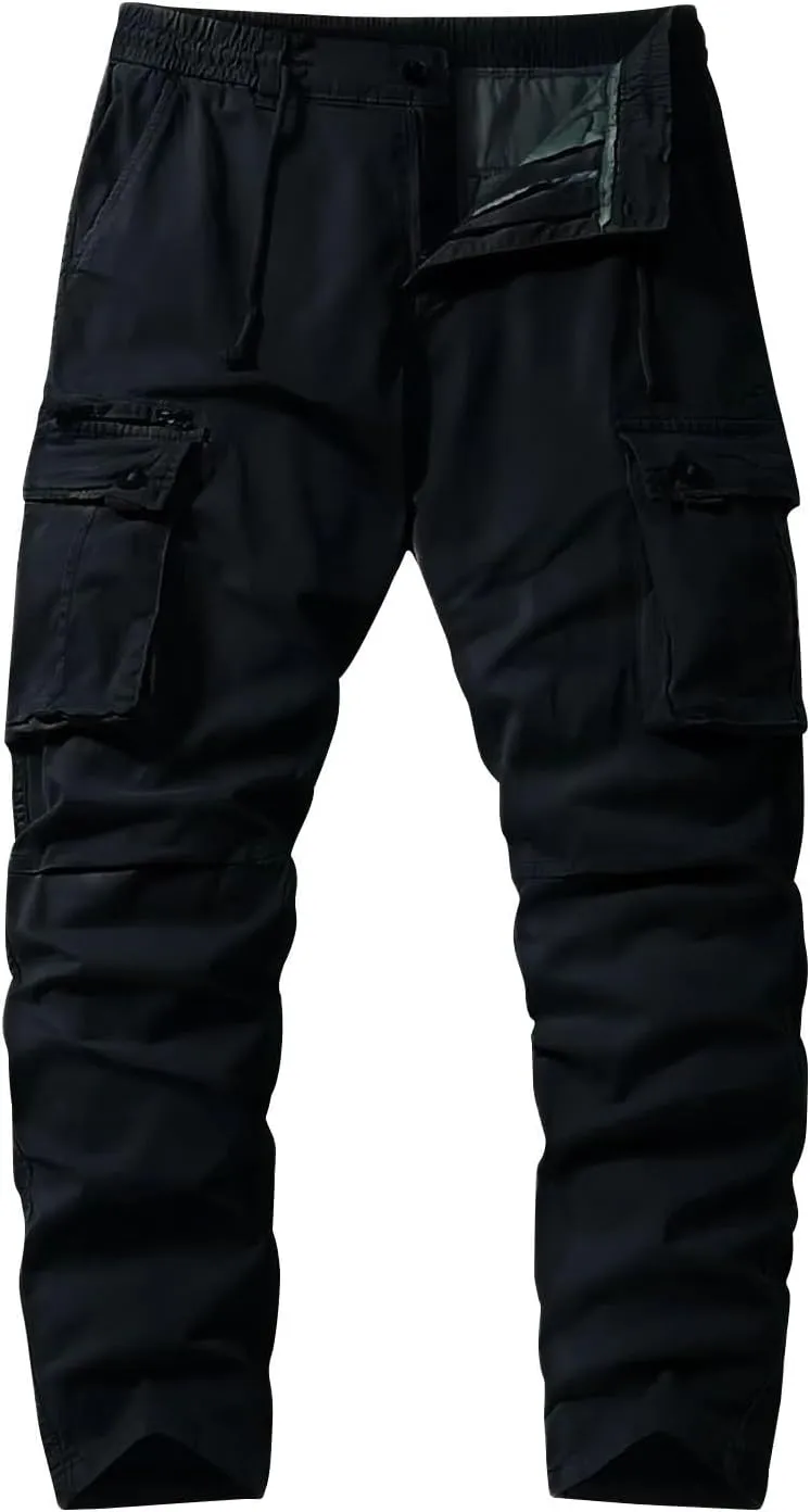 Travel Cargo Pants for Men, Summer Utility Fit Trendy Outdoor Mens Work Pants