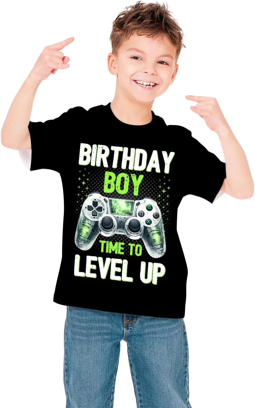 Unisex 3D Graphic Printed T-Shirts, Boys Girls Kids Crewneck Short Sleeve T Shirts, Cool Tees for 6-16 Years Teens