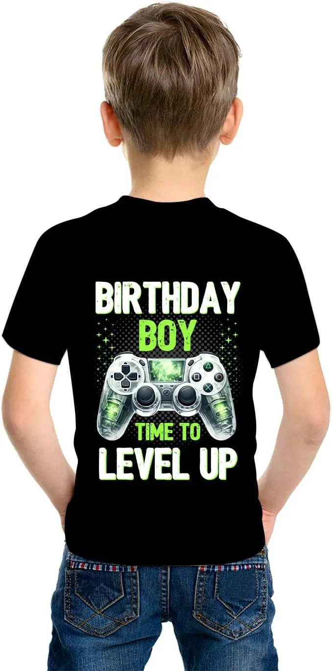 Unisex 3D Graphic Printed T-Shirts, Boys Girls Kids Crewneck Short Sleeve T Shirts, Cool Tees for 6-16 Years Teens