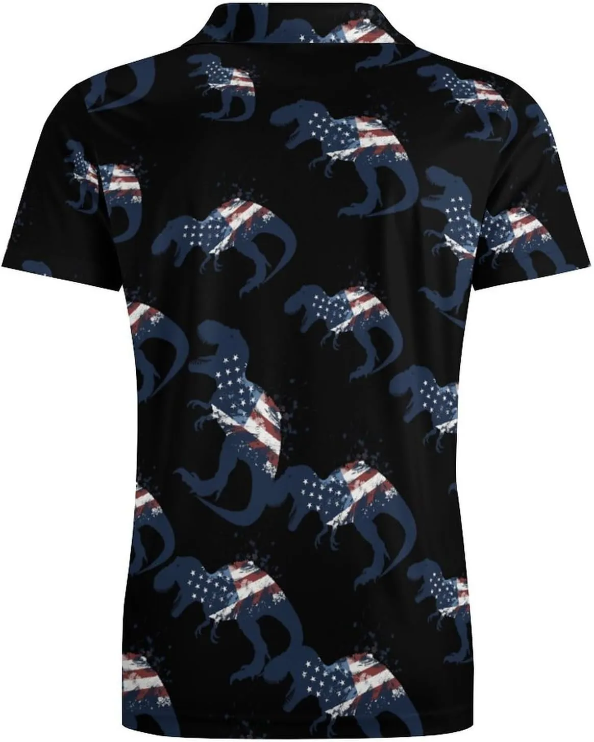 U.S. Dinosaur Men's Polo Shirt Short Sleeve Casual Athletic Quick Dry Golf T-Shirts