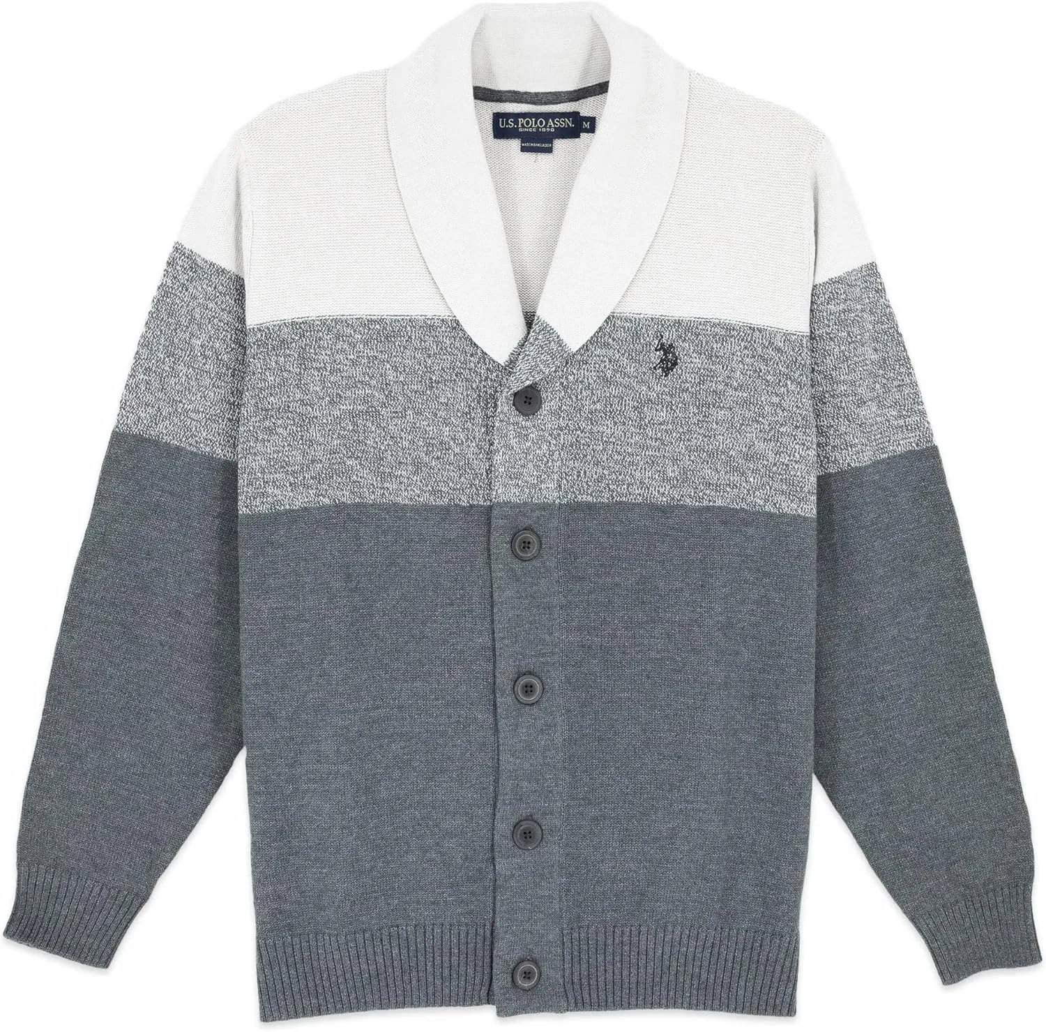 U.S. Polo Men's Colorblock Shawl Cardigan Sweater