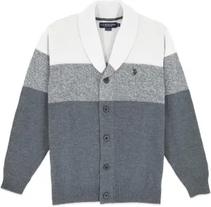 U.S. Polo Men's Colorblock Shawl Cardigan Sweater