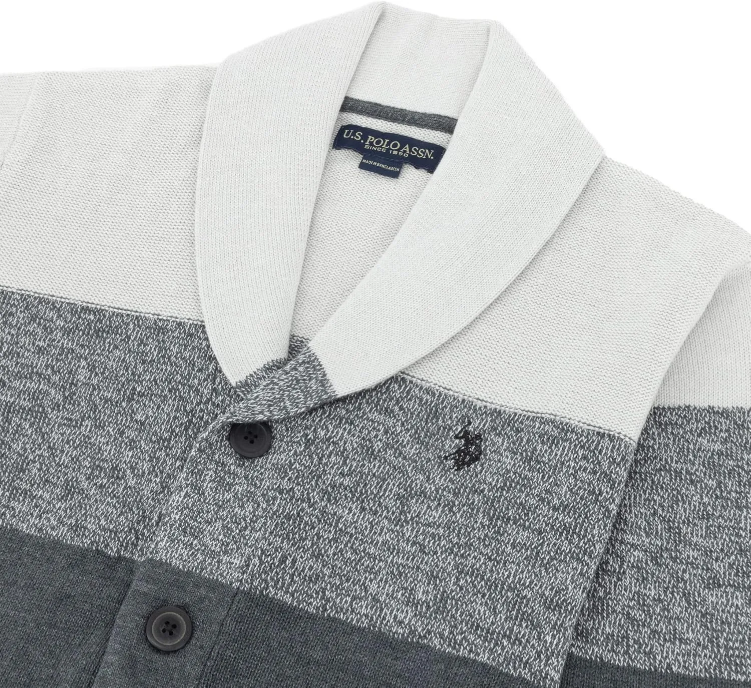 U.S. Polo Men's Colorblock Shawl Cardigan Sweater