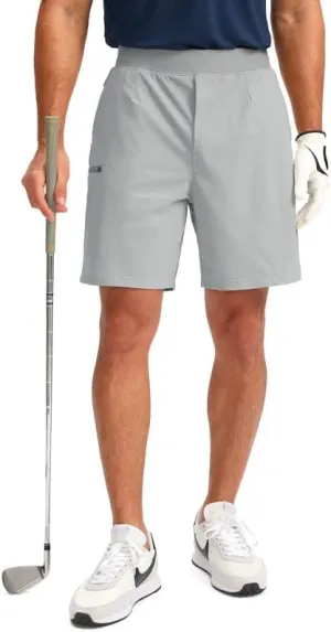 Viodia Men's 7" Golf Shorts with 5 Pockets Elastic Waist Dry Fit Stretch Shorts for Men Hiking Casual Athletic