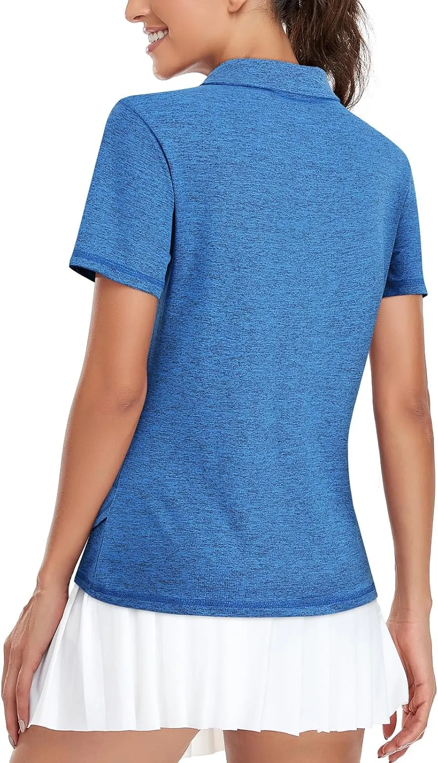 Viracy Women's Golf Shirt Short Sleeve Loose Fitting 1/4 Zip Up Polo Shirt UV Protection Fast Dry Athletic Tops S-3XL