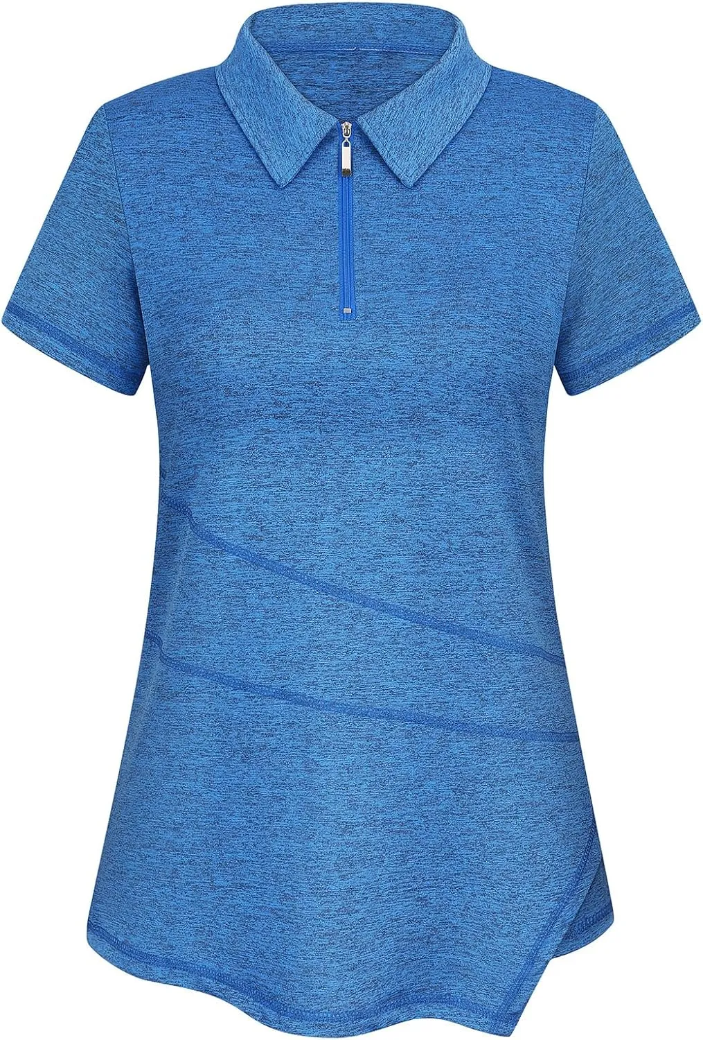 Viracy Women's Golf Shirt Short Sleeve Loose Fitting 1/4 Zip Up Polo Shirt UV Protection Fast Dry Athletic Tops S-3XL