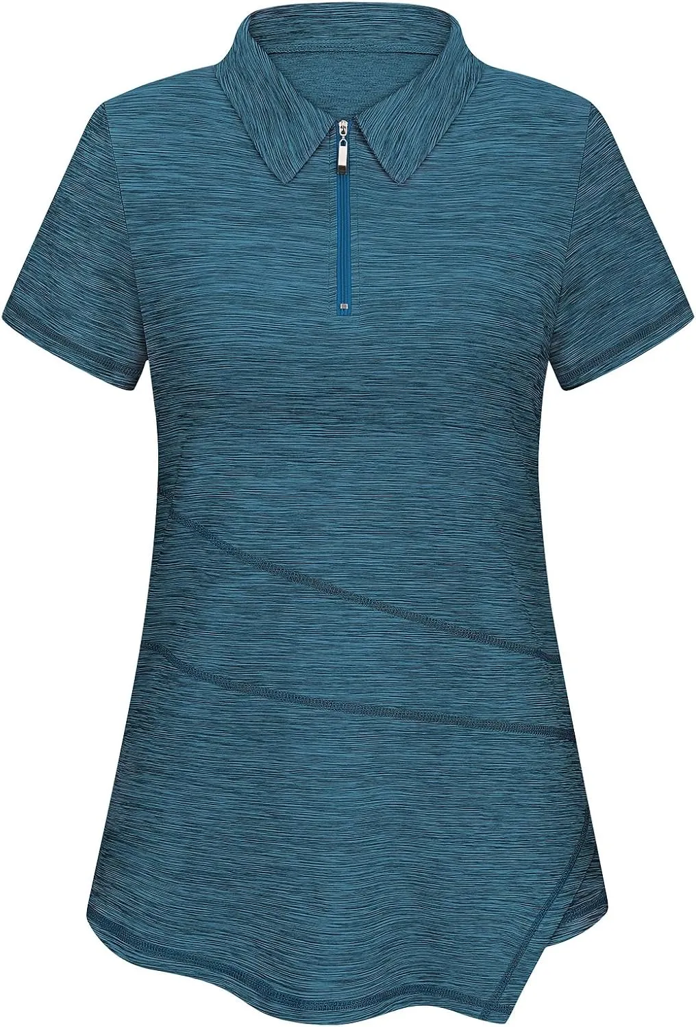 Viracy Women's Golf Shirt Short Sleeve Loose Fitting 1/4 Zip Up Polo Shirt UV Protection Fast Dry Athletic Tops S-3XL