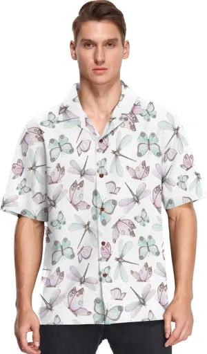 visesunny Stylish Men's Seasonal Hawaiian Print Button Down Short Sleeve Shirt Beach Clothing Unisex S-XXXL